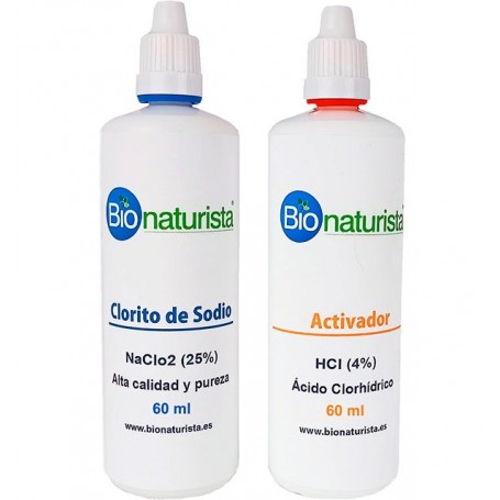 Kit Clorito de Sodio 25% + Ácido Cítrico 50% TAMAÑO MINI 60 ml.