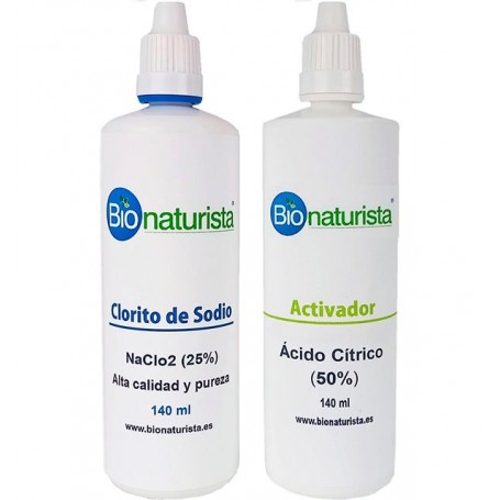 Clorito de Sodio Set 140 ml + Ácido Cítrico 50%